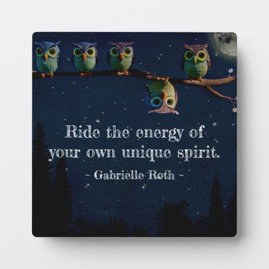 Owl ist anders als ein einzigartiges Angebot Fotoplatte (Vorderseite)