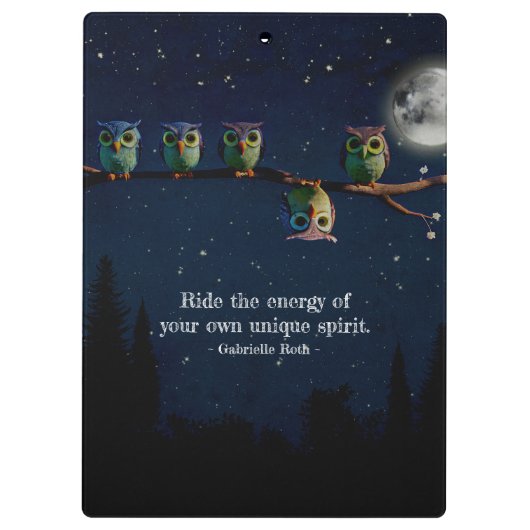 Owl ist anders als ein einzigartiges Angebot Klemmbrett (Rückseite)