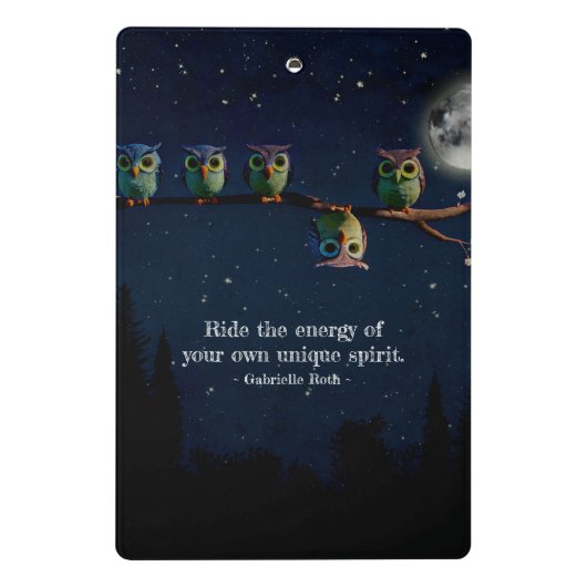 Owl ist anders als ein einzigartiges Angebot Mini Klemmbrett (Rückseite)