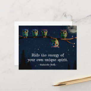 Owl ist anders als ein einzigartiges Angebot Postkarte