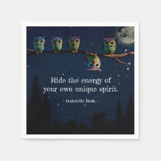 Owl ist anders als ein einzigartiges Angebot Serviette (Vorderseite)