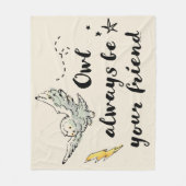Owl ist immer dein Freund Fleecedecke (Vorderseite)
