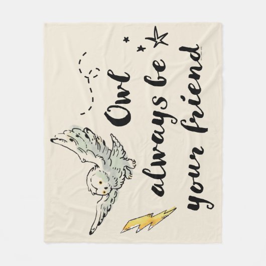 Owl ist immer dein Freund Fleecedecke (Vorderseite)