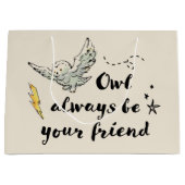 Owl ist immer dein Freund Große Geschenktüte (Vorderseite)