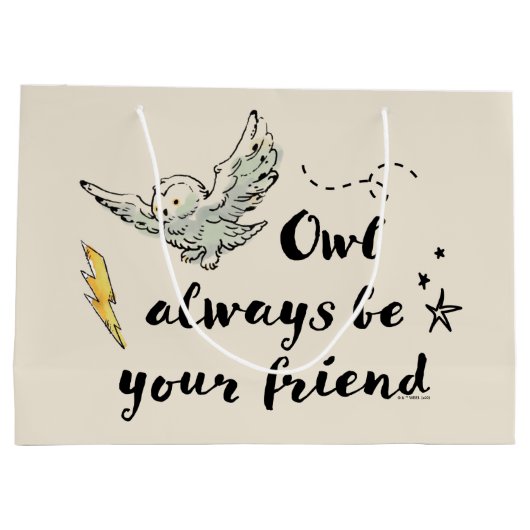 Owl ist immer dein Freund Große Geschenktüte (Rückseite)