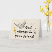 Owl ist immer dein Freund Karte (Gelbe Blume)