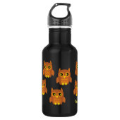 Owl Kids Bird Water Flasche mit Namen Edelstahlflasche (Vorderseite)