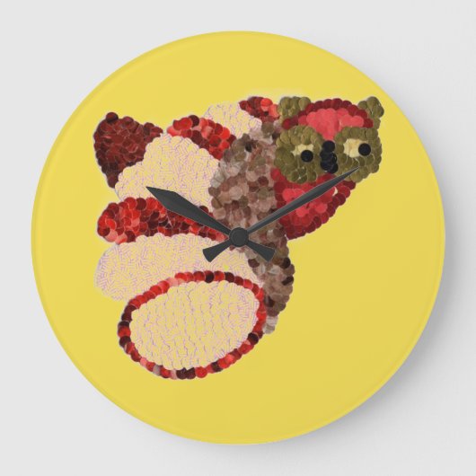 Owl Kitchenuhr Große Wanduhr (Vorderseite)