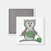 Owl Knitter Magnet (Vorderseite/Rückseite)
