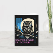 Owl - Knowledge Is Wer - Wisdom Owl Design  Karte (Vorderseite)