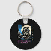 Owl - Knowledge Is Wer - Wisdom Owl Design  Schlüsselanhänger (Vorderseite)
