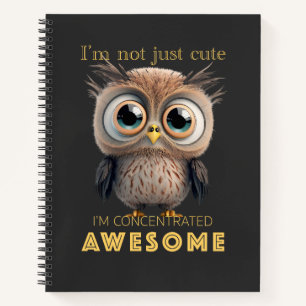 Owl konzentriertes Phantastisches Niedlich Adorabl Notizblock