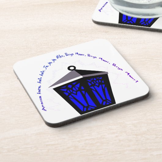 Owl Lantern Coaster - Dark Blue Getränkeuntersetzer (Linke Seite)