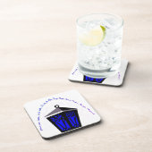 Owl Lantern Coaster - Dark Blue Getränkeuntersetzer (Rechte Seite)