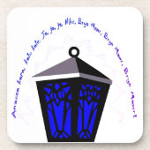 Owl Lantern Coaster - Dark Blue Getränkeuntersetzer (Vorderseite)