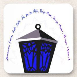 Owl Lantern Coaster - Dark Blue Getränkeuntersetzer