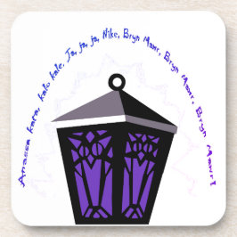 Owl Lantern Coaster - Purple Getränkeuntersetzer
