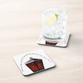 Owl Lantern Coaster - Red Getränkeuntersetzer (Rechte Seite)