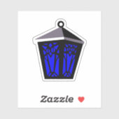 Owl Lantern Sticker - Dark Blue (Blatt)