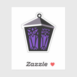 Owl Lantern Sticker - Purple