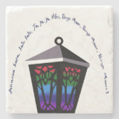 Owl Lantern Stone Untersetzer (Vorderseite)