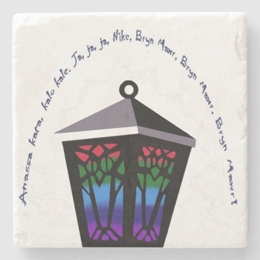 Owl Lantern Stone Untersetzer (Vorderseite)