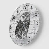 Owl Large Clock Große Wanduhr (Winkel)