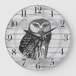 Owl Large Clock Große Wanduhr