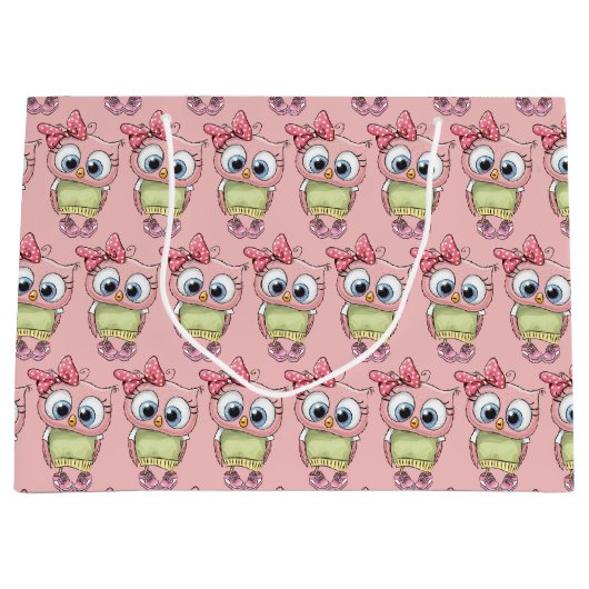 Owl Large Gift Bag Große Geschenktüte (Vorderseite)