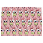 Owl Large Gift Bag Große Geschenktüte (Rückseite)
