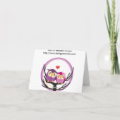 Owl Liebe Couple Feiertagskarte (Rückseite)