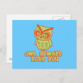 Owl Liebe dich immer! Postkarte (Vorne/Hinten)