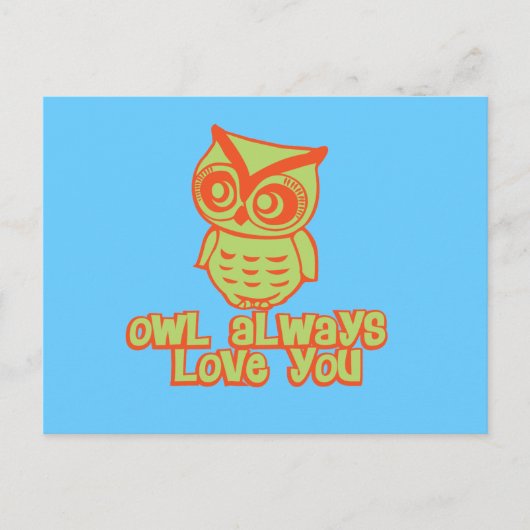 Owl Liebe dich immer! Postkarte (Vorderseite)