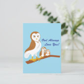 Owl Liebe dich immer! Postkarte (Stehend Vorderseite)