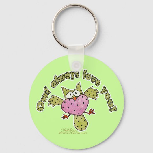Owl Liebe dich immer! Schlüsselanhänger (Vorderseite)