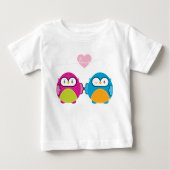 OWL LIEBE:: helles Mädchen + Junge Baby T-shirt (Vorderseite)