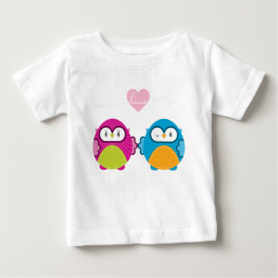 OWL LIEBE:: helles Mädchen + Junge Baby T-shirt