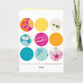 OWL LIEBE:: helles Mädchen + Junge Dankeskarte (Rückseite)