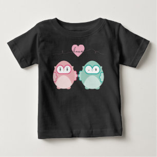 OWL LIEBE: Weichtes Mädchen + Junge Baby T-shirt