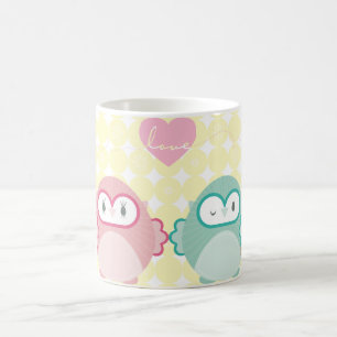 OWL LIEBE: Weichtes Mädchen + Junge Kaffeetasse