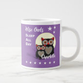 Owl Liebhaber Super Niedlich Funny Personalisiert Jumbo-Tasse (Rechts)