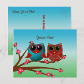 Owl liebt dich PostCard Postkarte (Vorne/Hinten)