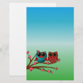 Owl liebt dich Stationery Briefpapier (Vorne/Hinten)
