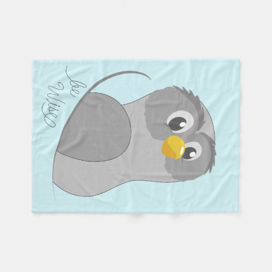 Owl-like Fleece Blanket (Vorderseite (Horizontal))