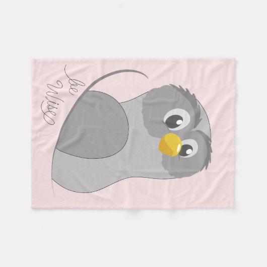 Owl-like Fleece Blanket (Vorderseite (Horizontal))