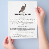 Owl Logo, Legal Services Advertising Flyer (Hand)