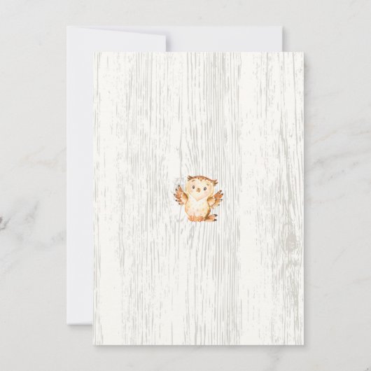 Owl Look Wer ist hier Girls Foto Geburtsankündigun Ankündigung (Rückseite)