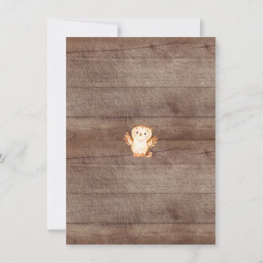 Owl Look Wer ist hier Junge Foto Geburtserklärung Ankündigung (Rückseite)