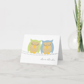 Owl Love Birds Mitteilungskarten