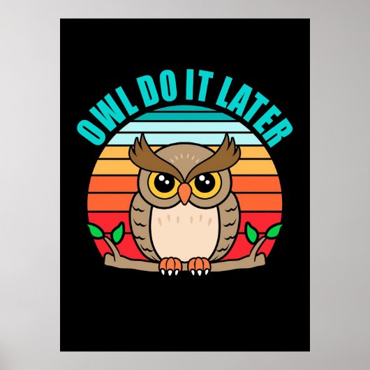 Owl macht es später poster (Vorne)